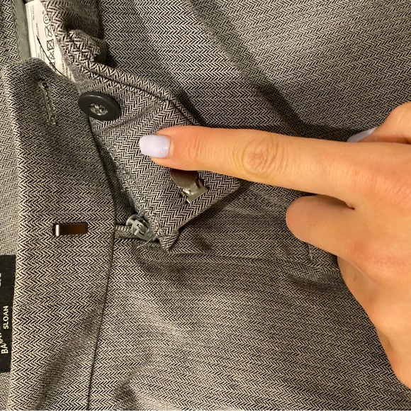 2 pairs work tuxedo pants banana republic grey black ankle sloan bisou white - Picture 5 of 12